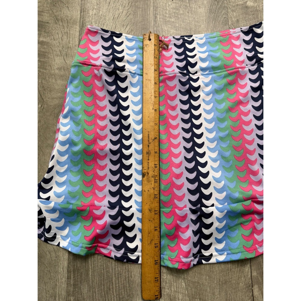 Golftini Reel It In-Short Women Multi Wavy Geometric Golf Skort Size Medium - Picture 3 of 5